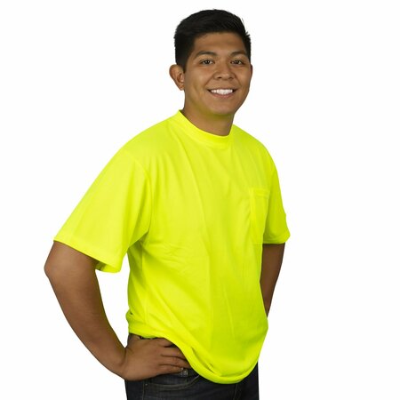CORDOVA COR-BRITE Short Sleeve Shirt, Lime, 2XL V1312XL